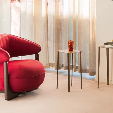 Ruby Lounge leather armchair by Cattelan Italia