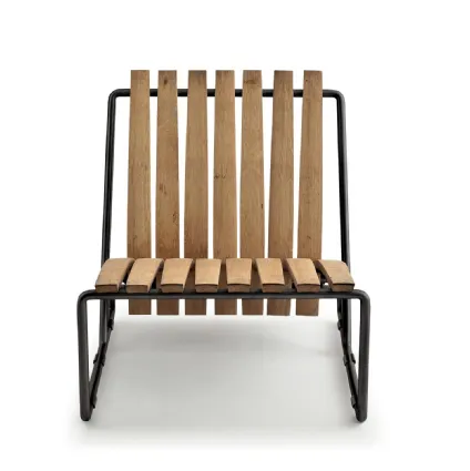 Sardinia armchair in Riva1920's Barrel wood.