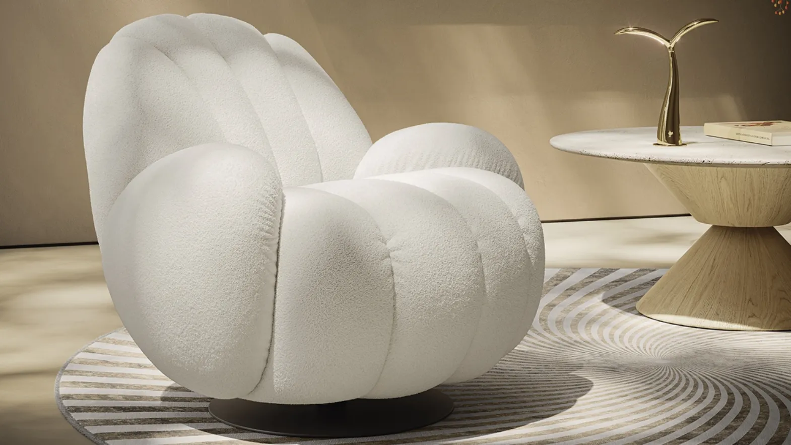 Seashell armchair by Natuzzi