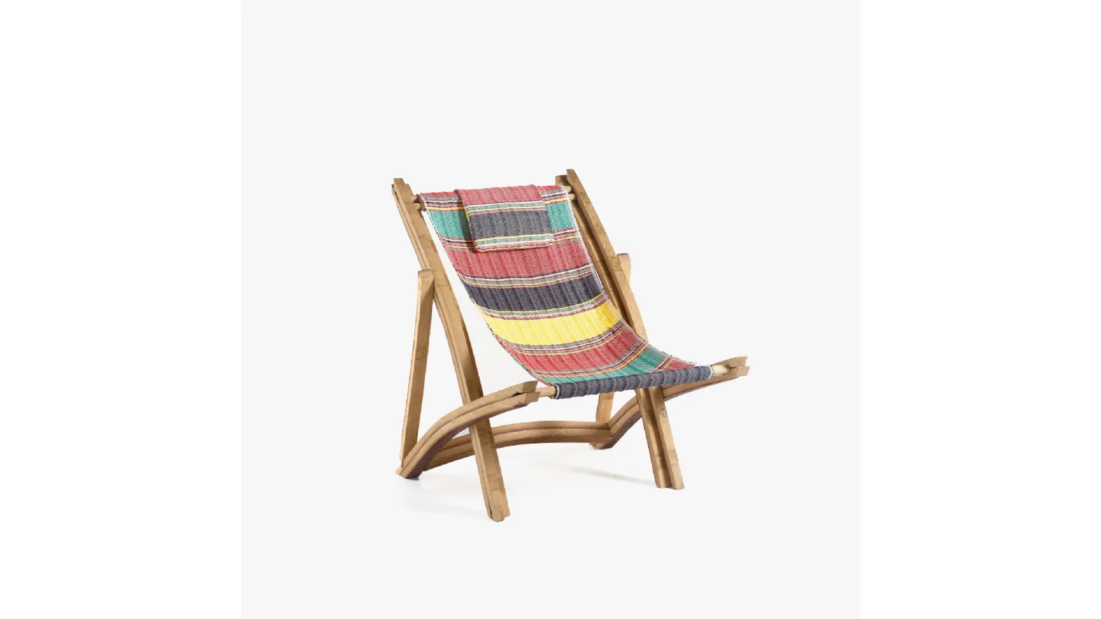 Virgola armchair in fabric and Oak wood by Riva1920.