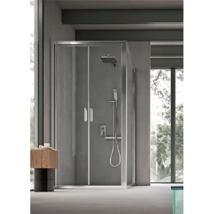 Glass shower box with available access to the interior and exterior A6 Saloondi Arcom