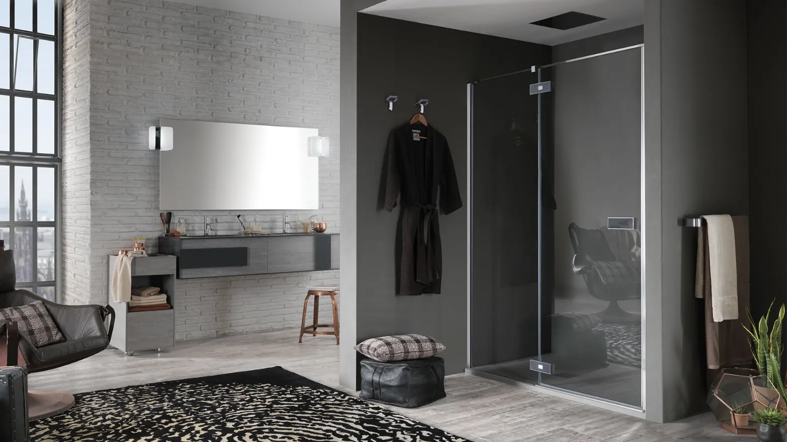 Inda's Azure Shower Enclosure.