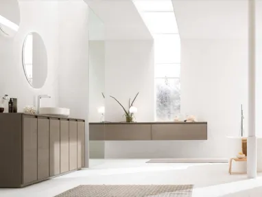 Bathroom Cabinet Shape 07 in barley oak by Arcom