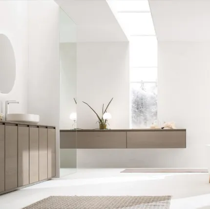 Bathroom Cabinet Shape 07 in barley oak by Arcom