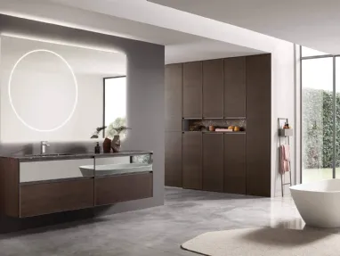 Suspended bathroom vanity unit Shape 33 by Arcom.