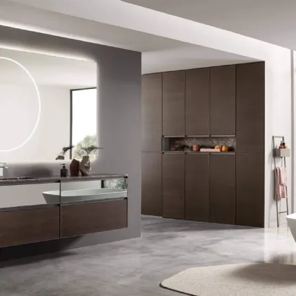 Suspended bathroom vanity unit Shape 33 by Arcom.