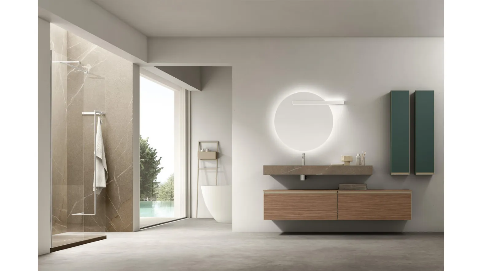 Wall-mounted bathroom unit Shape 37 by Arcom