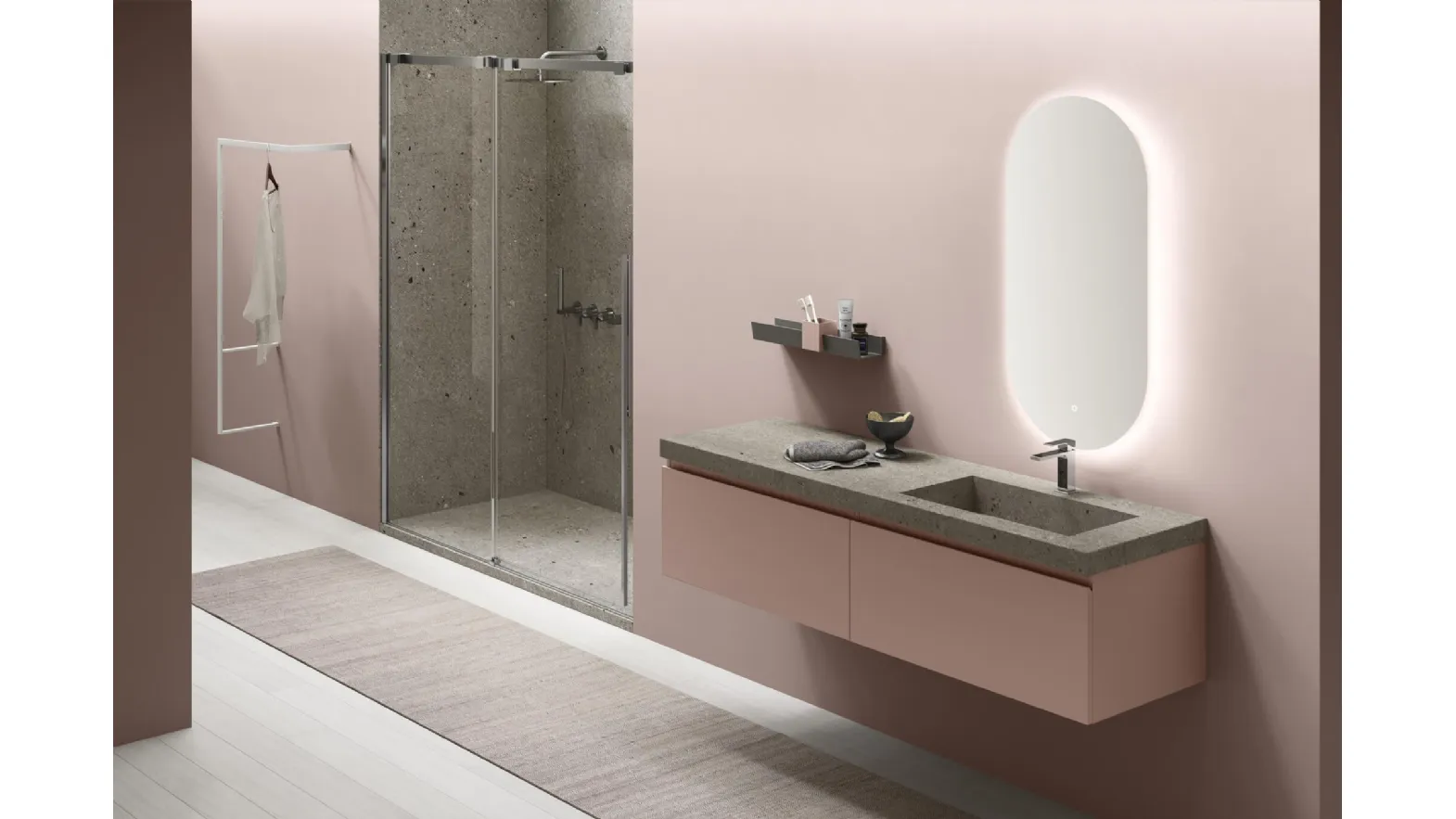 Wall-hung Bathroom Vanity Slash 03 by Arcom