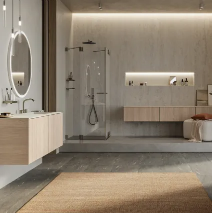 Suspended bathroom cabinet Testadura 01 by Inda
