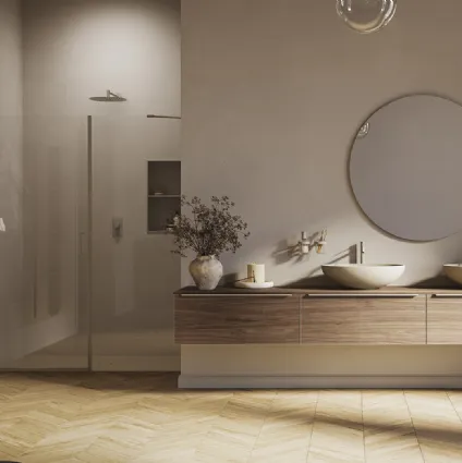 Suspended bathroom unit Testadura 05 by Inda