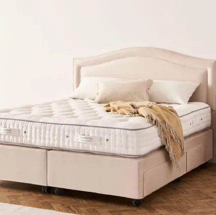 Artemis leather bed by Vispring.