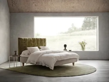 Double bed with Dante headboard by Duxiana