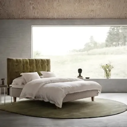 Double bed with Dante headboard by Duxiana