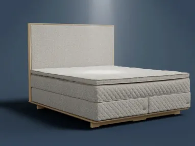 Upholstered fabric bed Essence by Duxiana