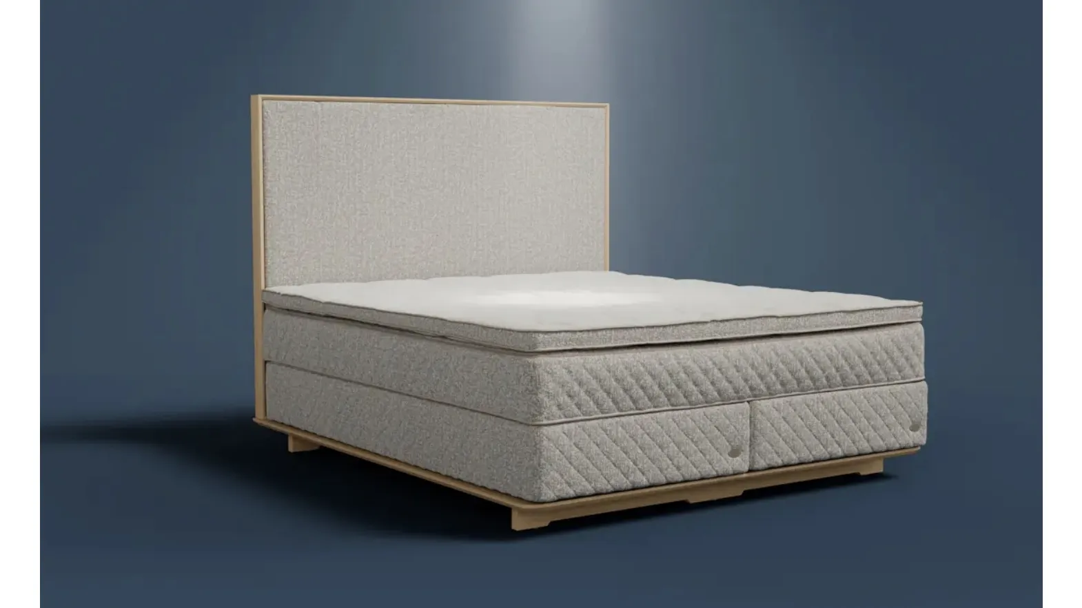 Upholstered fabric bed Essence by Duxiana