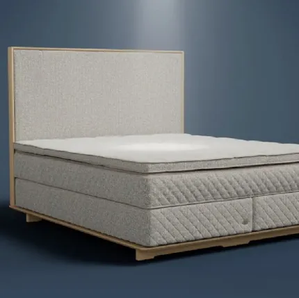 Upholstered fabric bed Essence by Duxiana