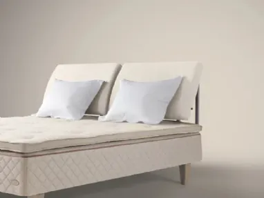Bed with padded headboard Flex by Duxiana