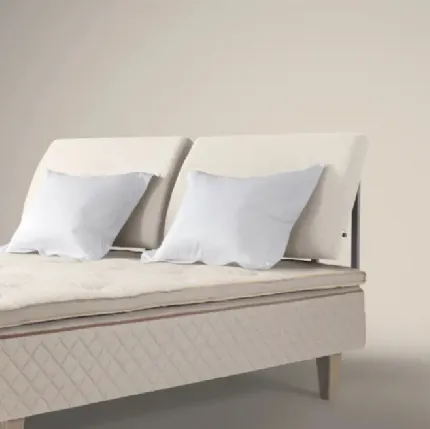 Bed with padded headboard Flex by Duxiana