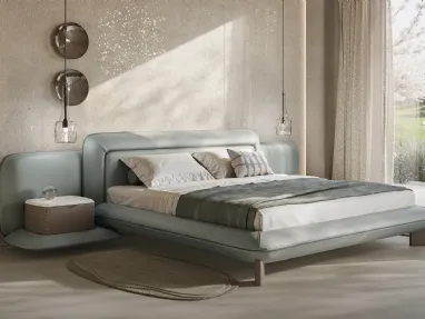 Natuzzi's Flow leather bed.