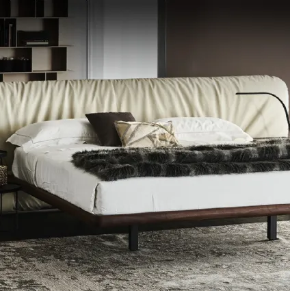 Marlon bed with important headboard by Cattelan Italia
