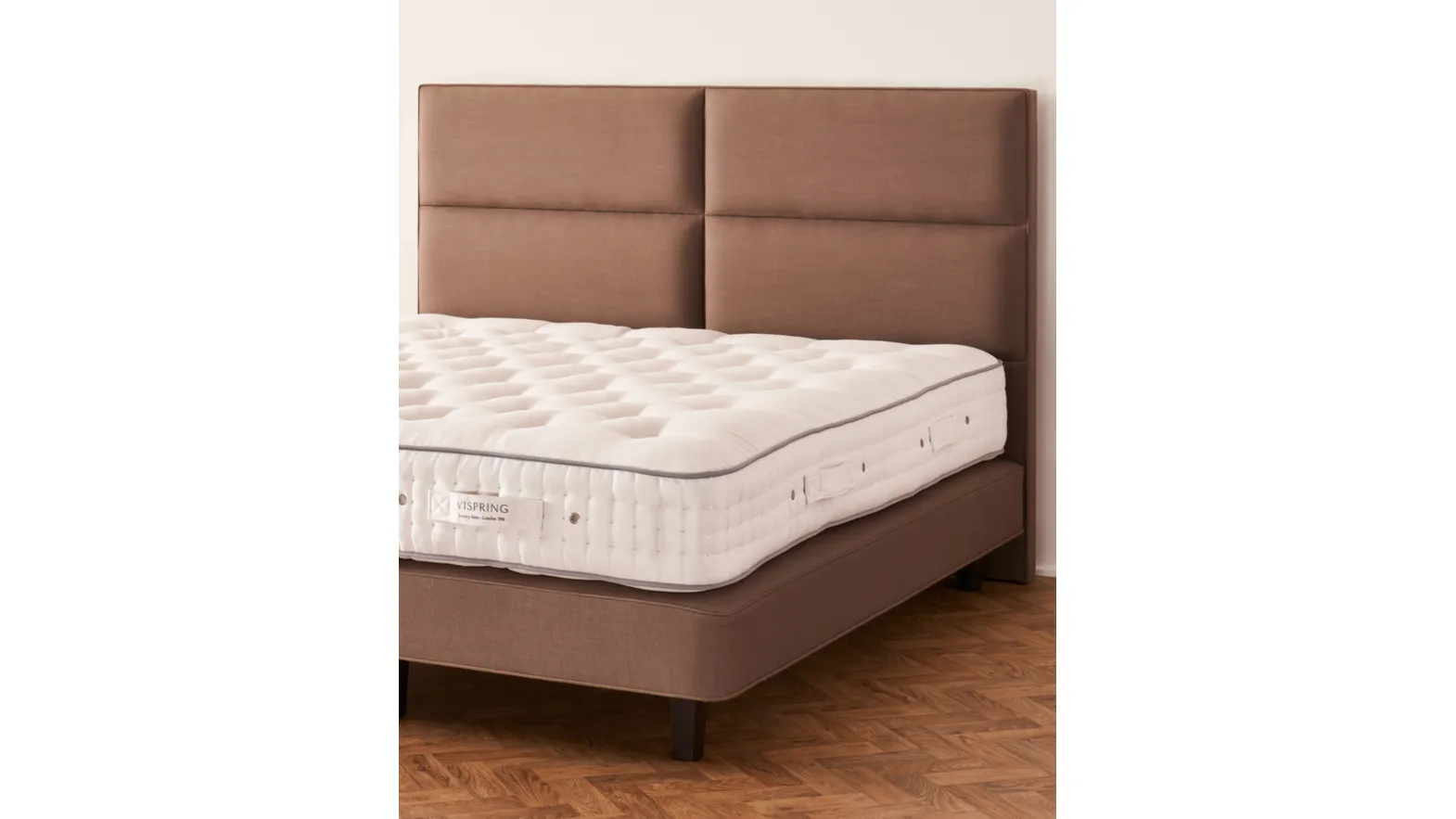 Victoria upholstered bed by Vispring