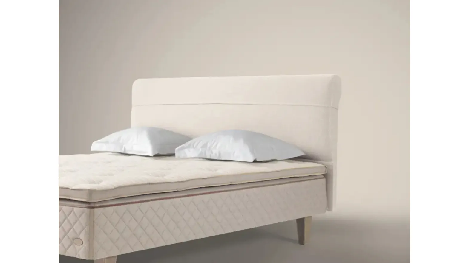 Bed with upholstered headboard Duxiana view
