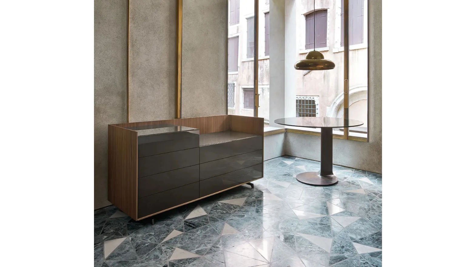 Cabaret Glass dresser by Sangiacomo