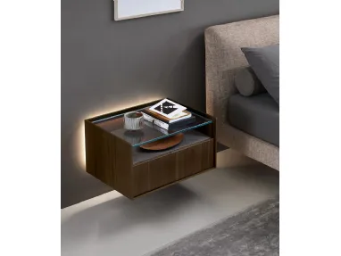 Cabaret Glass bedside table by Sangiacomo.
