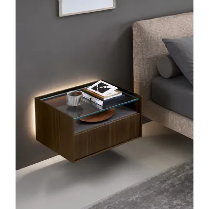Cabaret Glass bedside table by Sangiacomo.