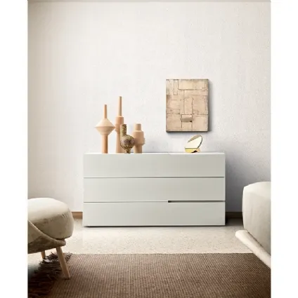 Segno matte lacquered wood chest of drawers by Pianca