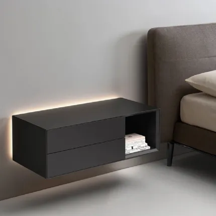 Suspended bedside table Domino Mono by Sangiacomo