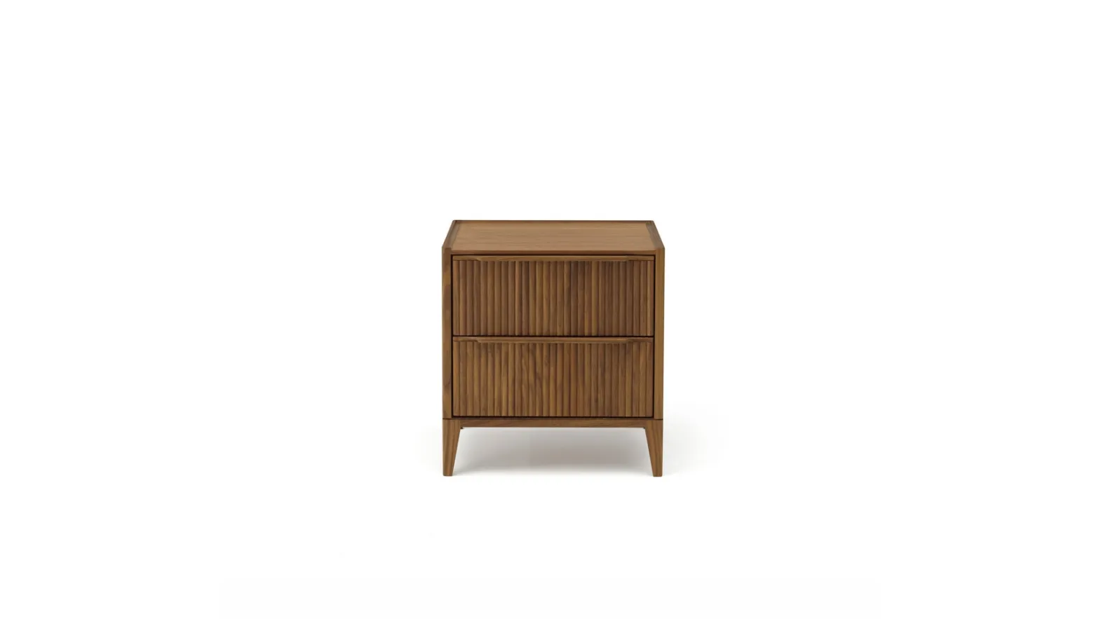 Bedside table Leonardo L184D in oiled walnut by Arte Brotto