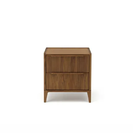 Bedside table Leonardo L184D in oiled walnut by Arte Brotto
