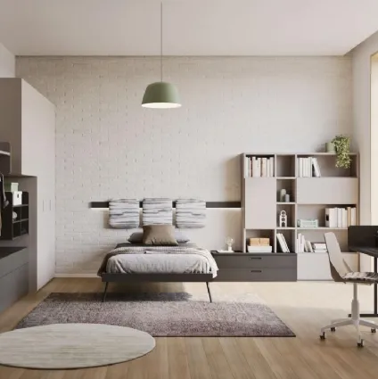 Bedroom composition of floor bed 60 by Mistral