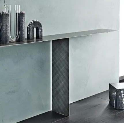 Design console in steel Tee by Cattelan Italia