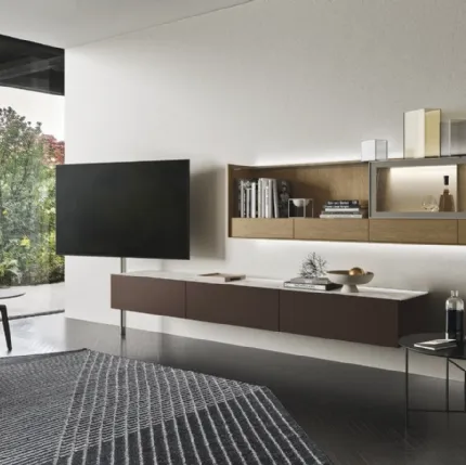 Cabaret Glass 01 wall unit by Sangiacomo