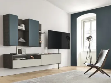 Suspended wall unit Cabaret Glass 02 by Sangiacomo.