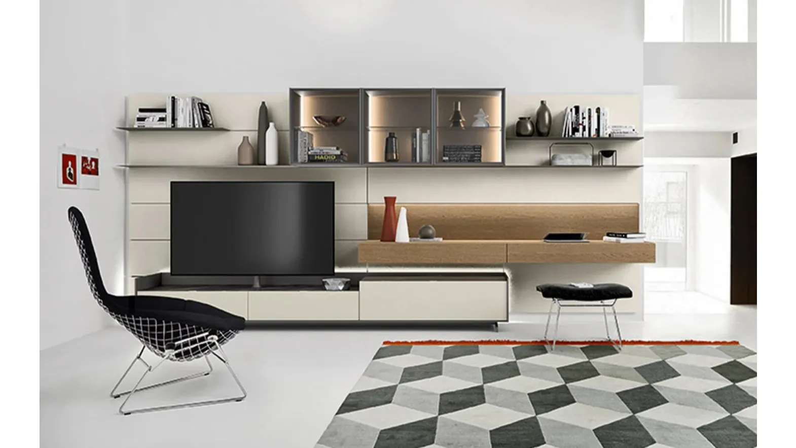 Cabaret Step wall unit by Sangiacomo