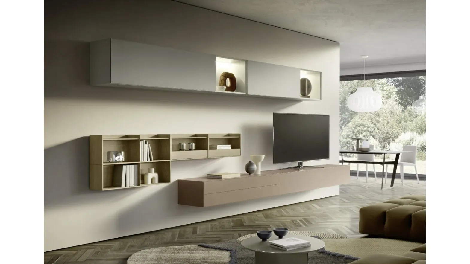 Domino 03 wall unit by Sangiacomo