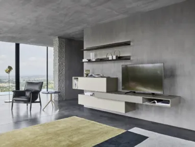 Suspended wall unit Domino 04 by Sangiacomo.