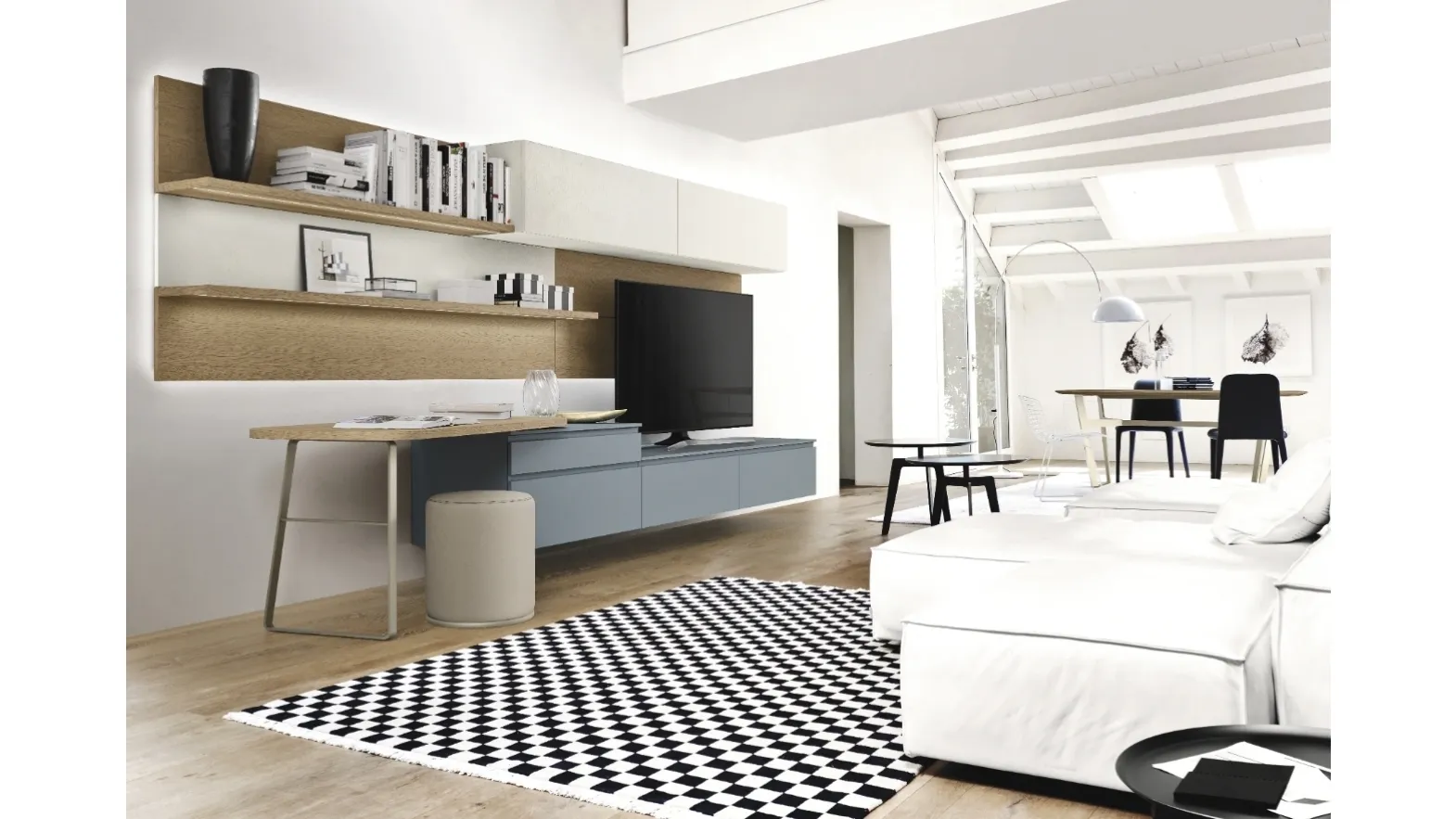 Lampo 004 Lacquered Wall Unit by Sangiacomo.