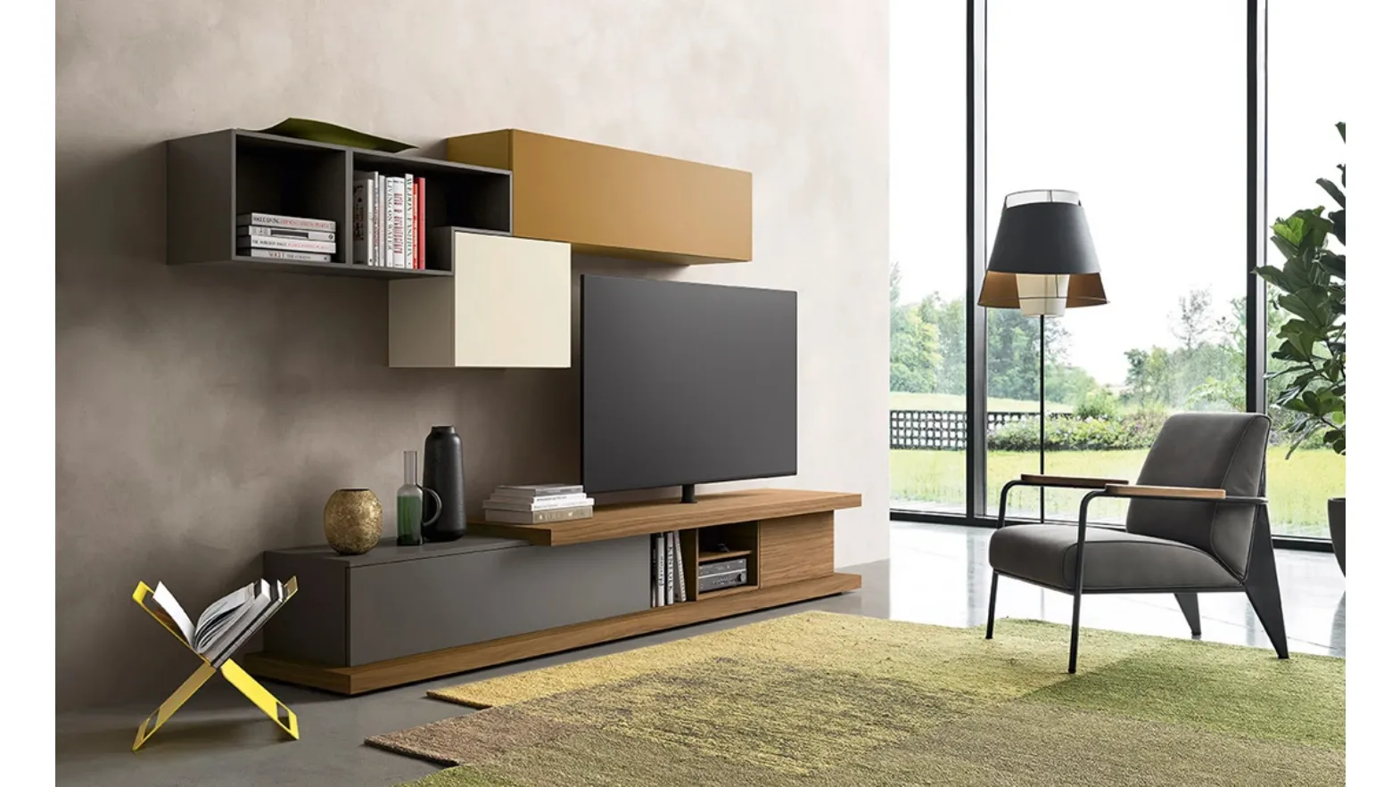Lampo 055 wall unit by Sangiacomo.