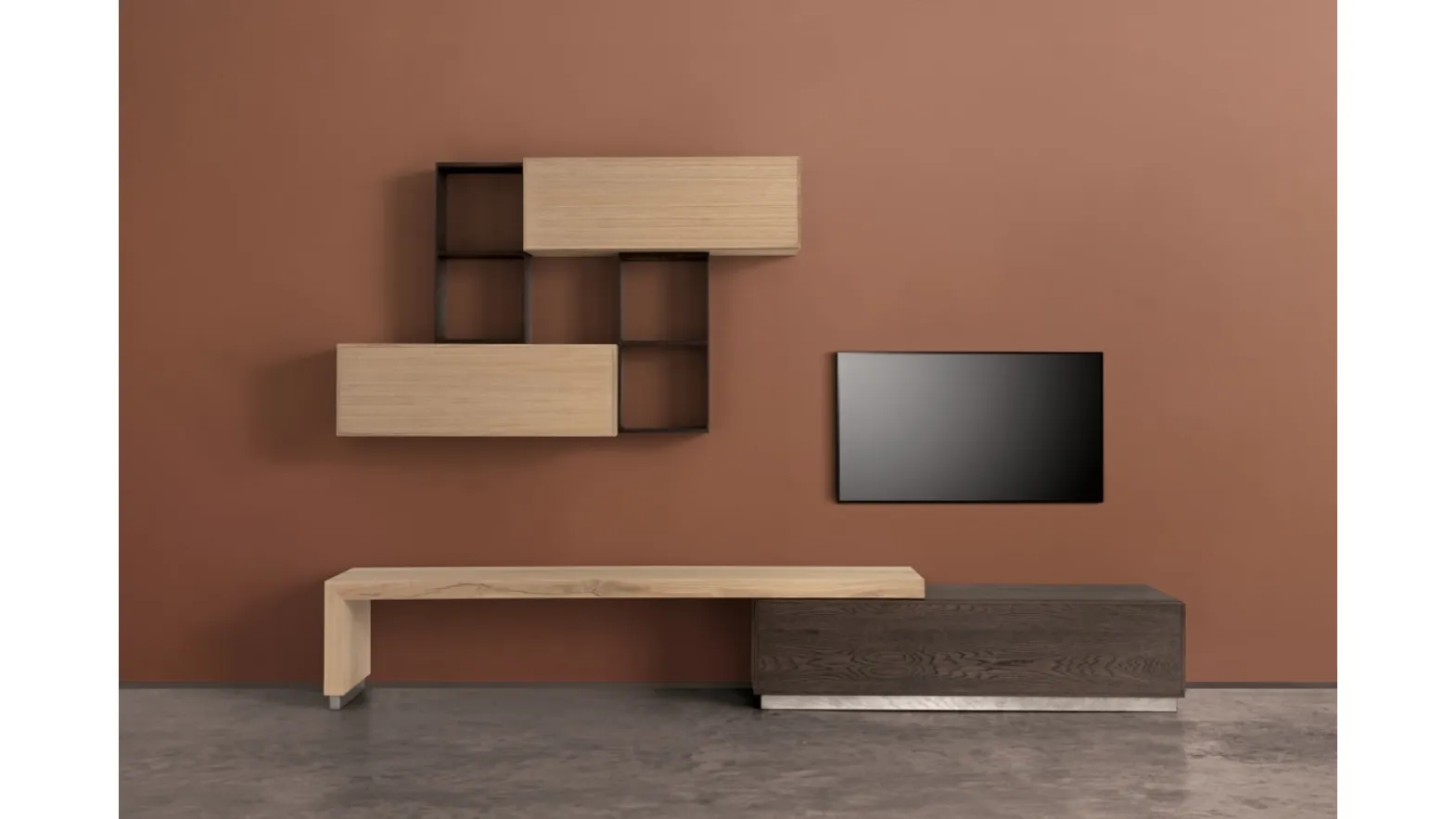Wall unit Leonardo Geo 03 by Arte Brotto