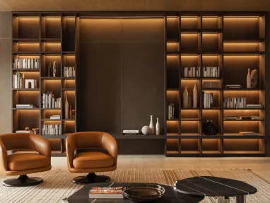 Wall bookcase 505 UP SYSTEM 02 by Molteni & C