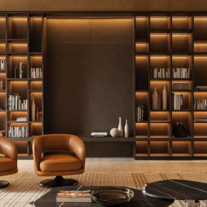 Wall bookcase 505 UP SYSTEM 02 by Molteni & C