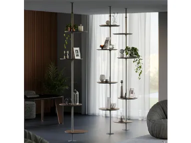 Freestanding Address bookcase in steel and wood by Cattelan Italia