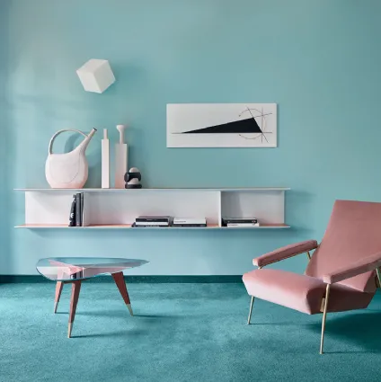 Hand-painted elm suspended bookcase D-355-1 by Molteni & C