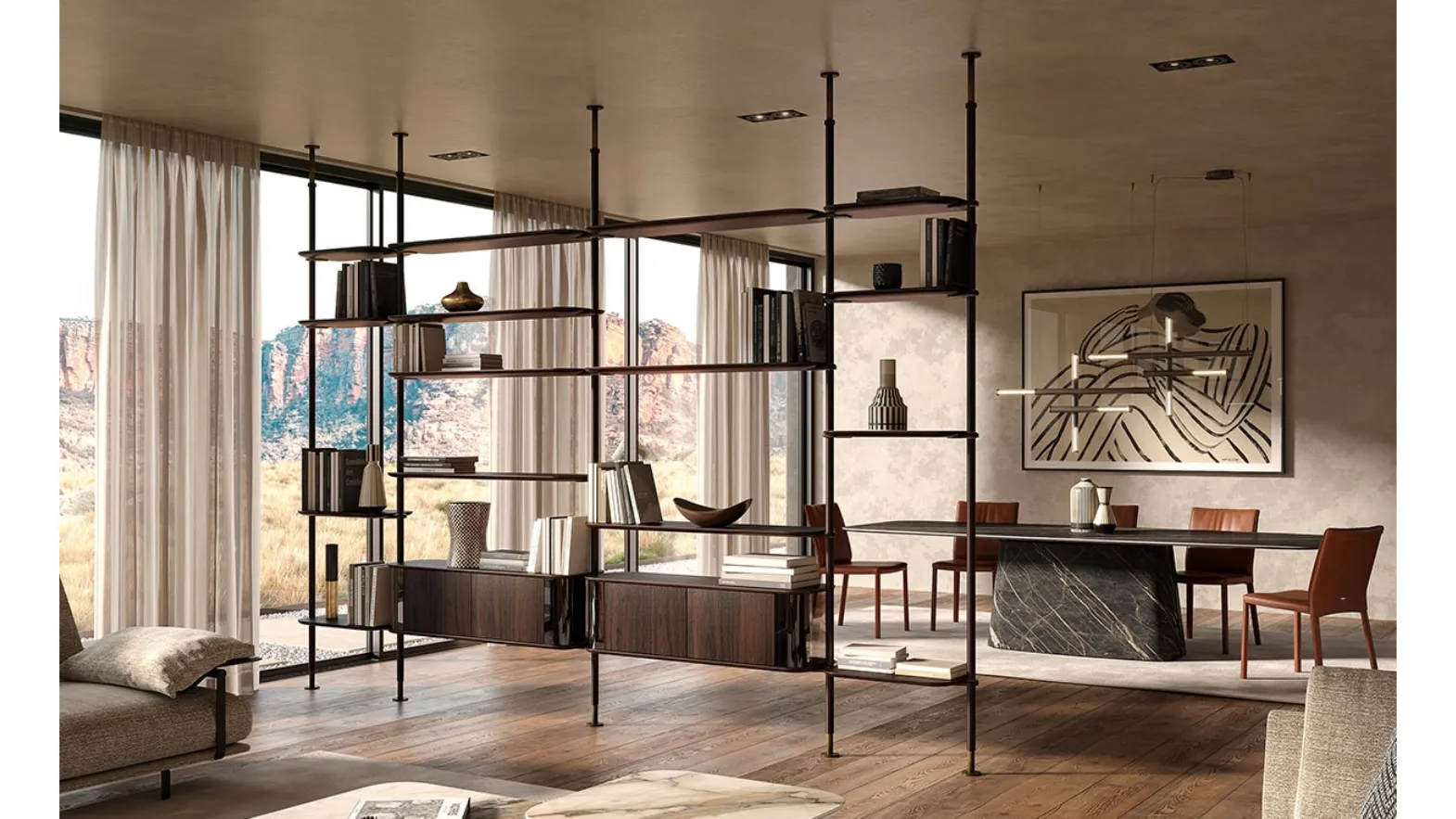 Harbour dividing bookcase by Cattelan Italia