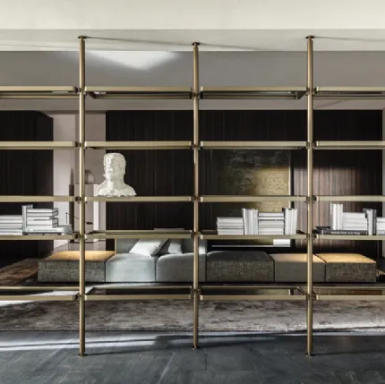 Hector aluminum partition bookcase by Molteni & C
