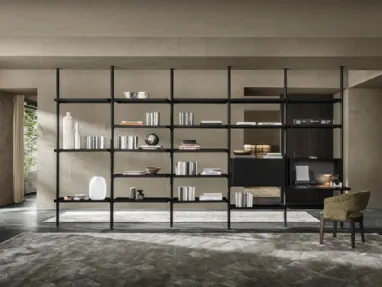 Hector wooden partition bookcase by Molteni & C